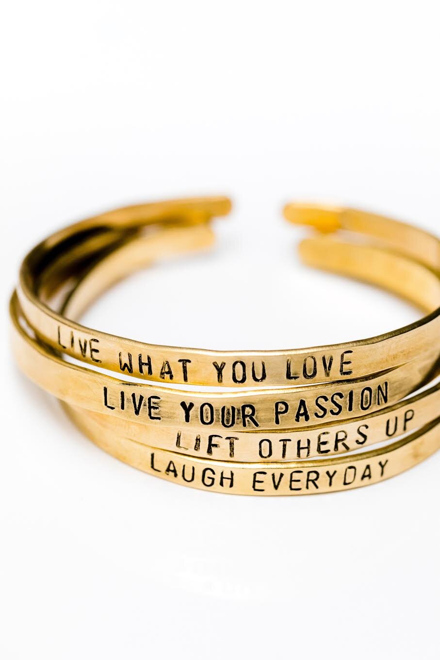 bracelets with inspiring sayings on them