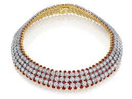 diamond and ruby collar necklace